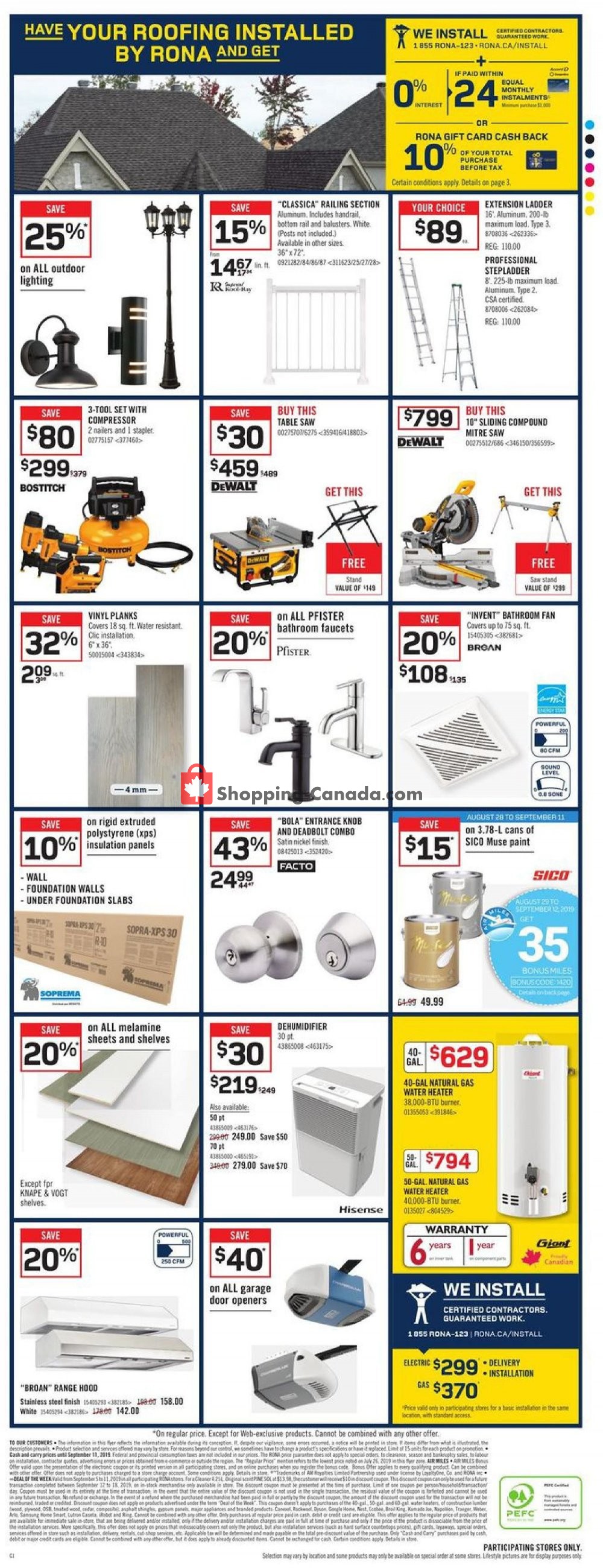 Rona flyer from Thursday September 5, 2019 to Wednesday September 11, 2019 - page 6