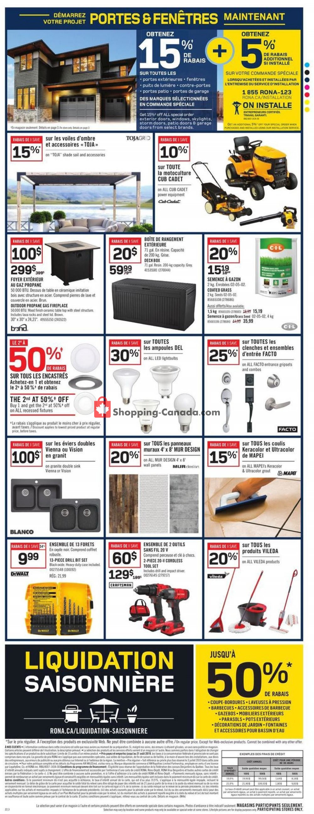 Rona flyer from Thursday August 15, 2019 to Wednesday August 21, 2019 - page 6