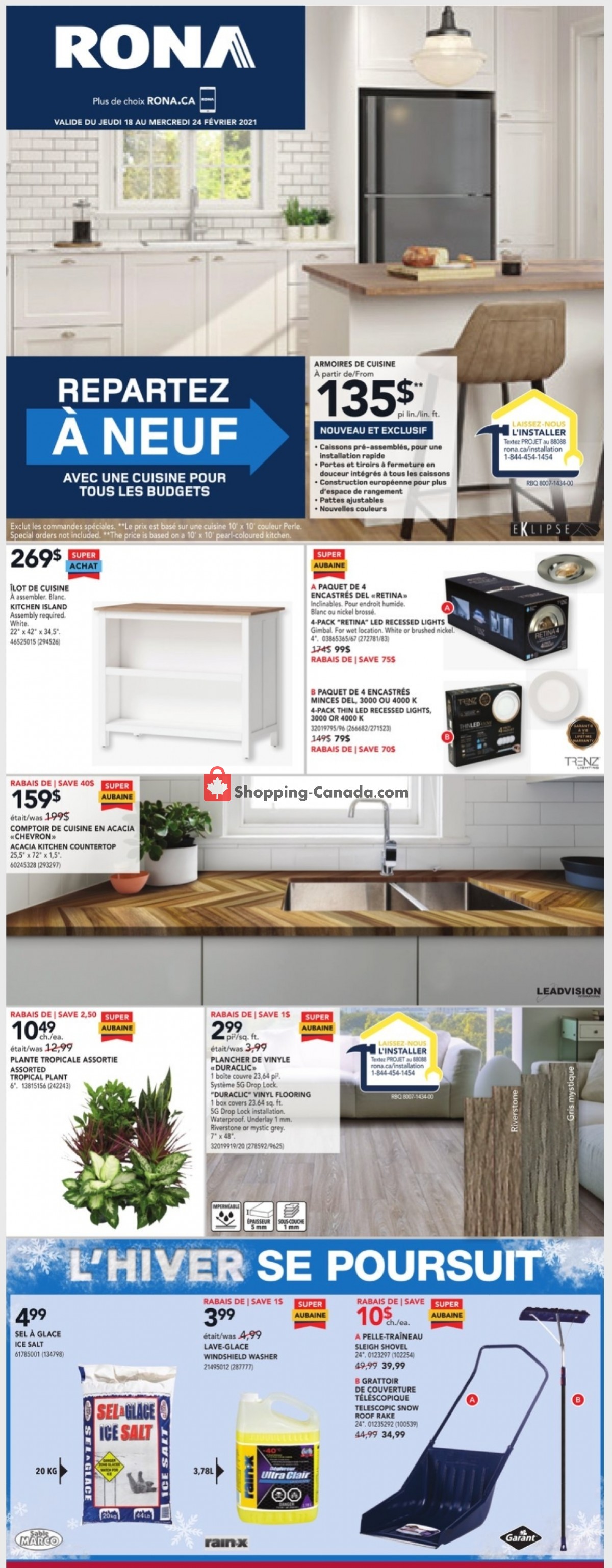 Rona flyer from Thursday February 18, 2021 to Wednesday February 24, 2021 - page 1