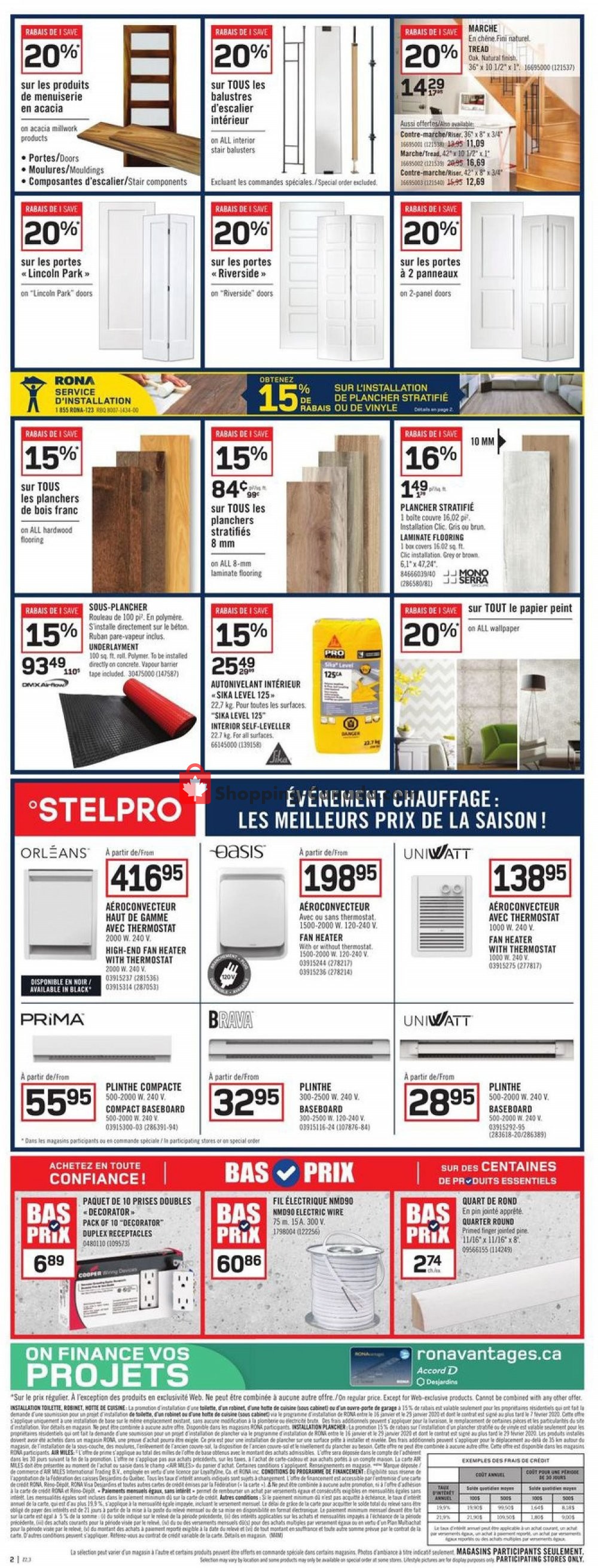 Rona flyer from Thursday January 16, 2020 to Wednesday January 22, 2020 - page 2