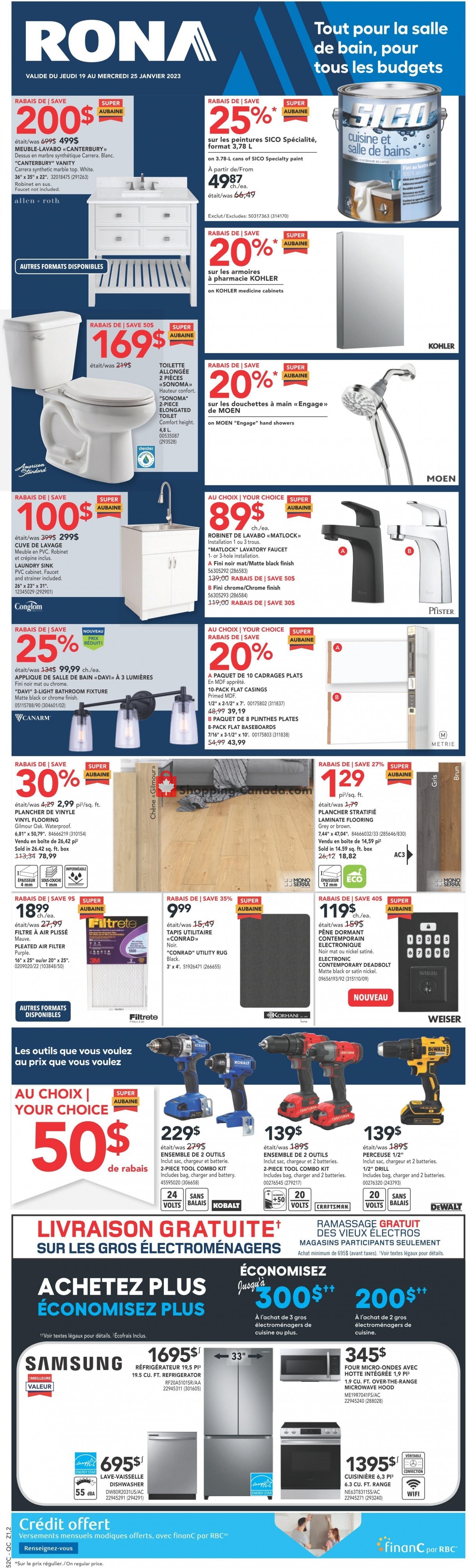 Rona flyer from Thursday January 19, 2023 to Wednesday January 25, 2023 - page 1