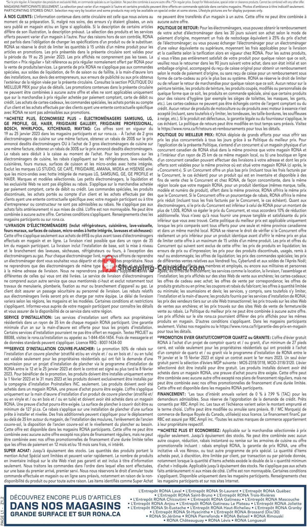 Rona flyer from Thursday January 19, 2023 to Wednesday January 25, 2023 - page 13