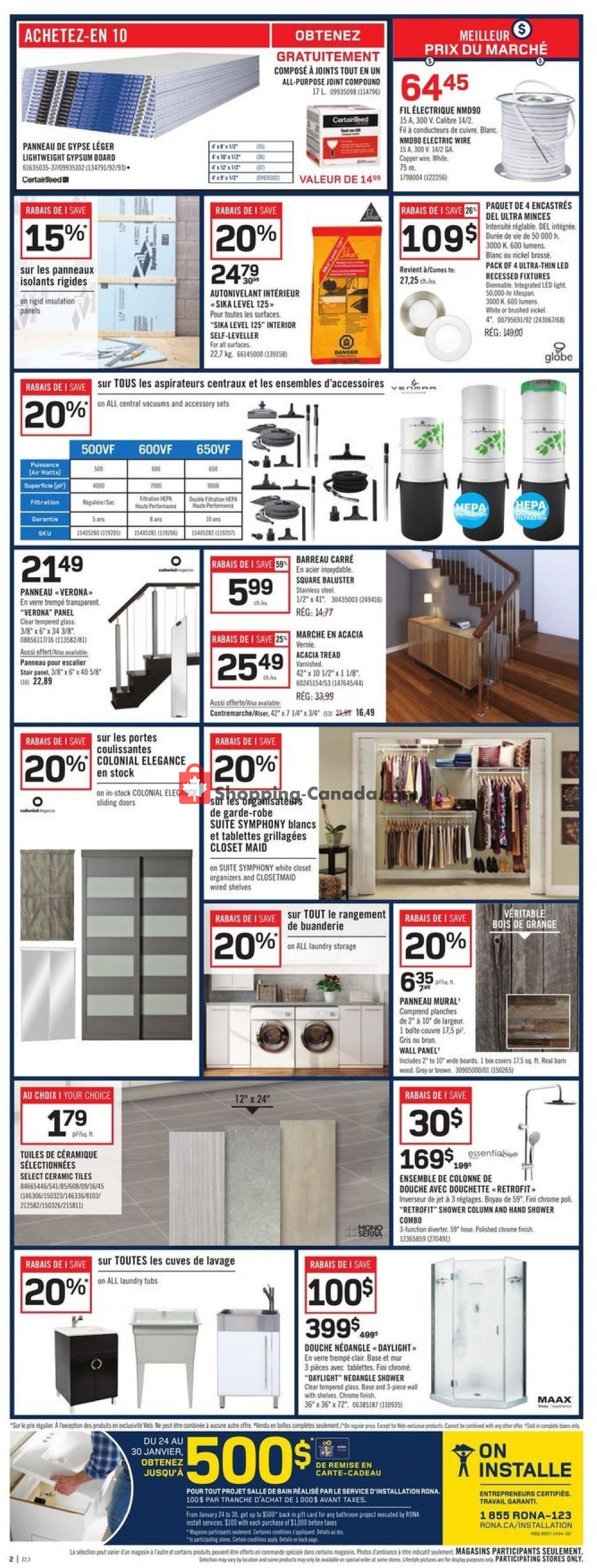 Rona flyer from Thursday January 24, 2019 to Wednesday January 30, 2019 - page 2