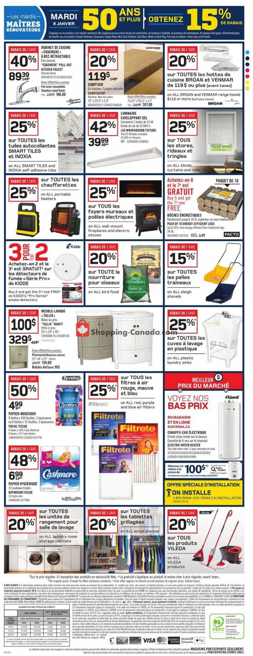 Rona flyer from Thursday January 3, 2019 to Wednesday January 9, 2019 - page 2