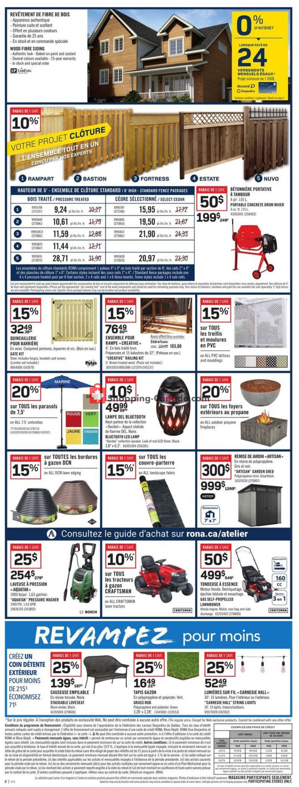 Rona flyer from Thursday July 11, 2019 to Wednesday July 17, 2019 - page 2