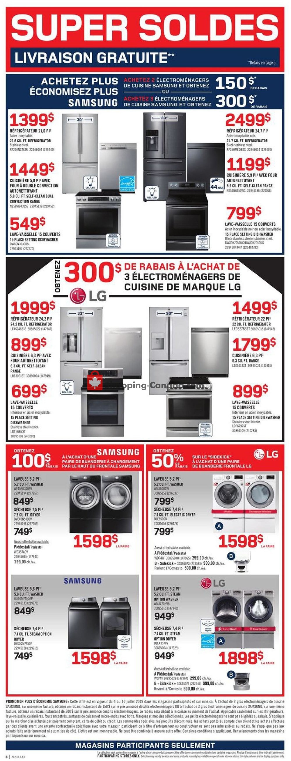 Rona flyer from Thursday July 4, 2019 to Wednesday July 10, 2019 - page 4