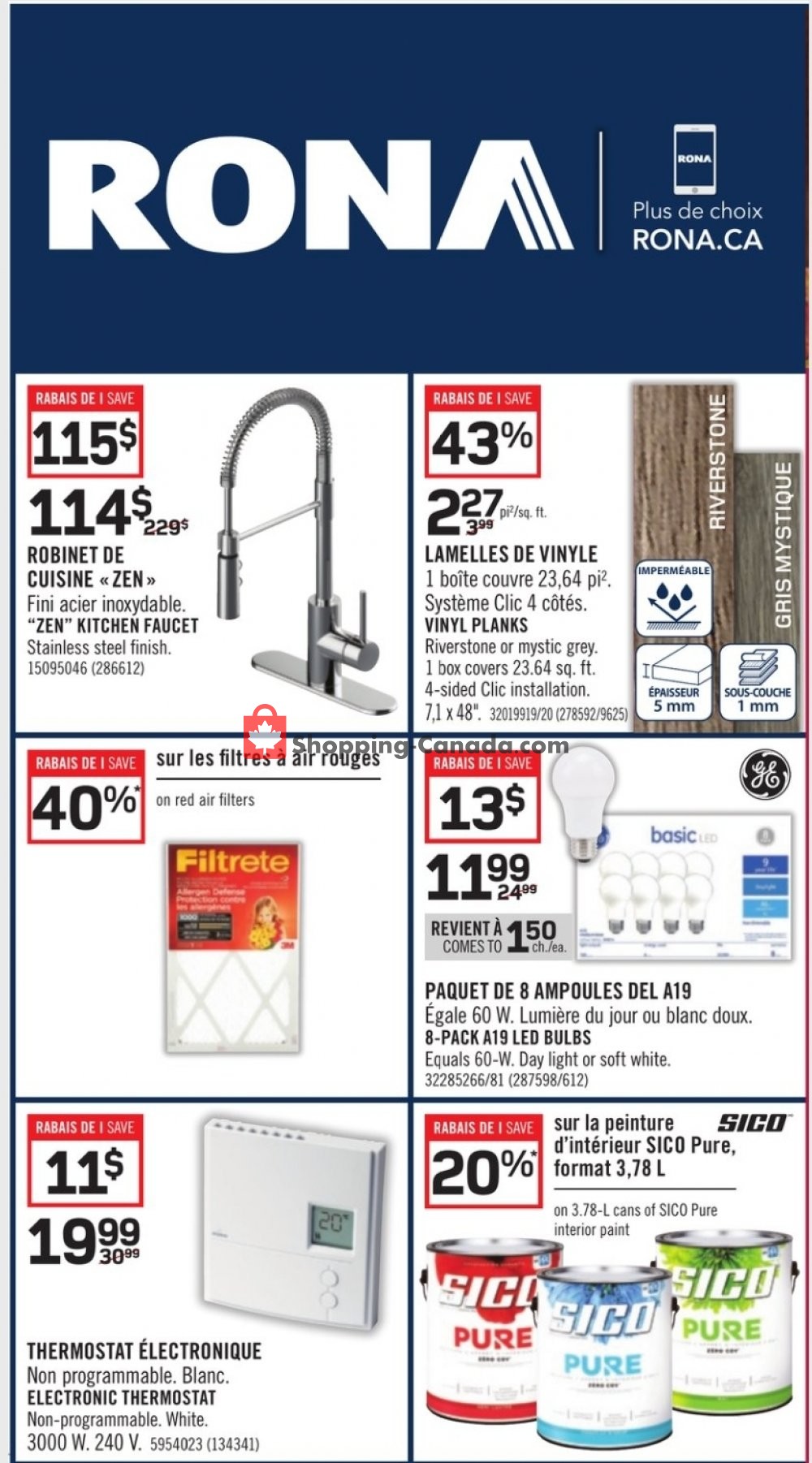 Rona Canada, flyer (Special Offer QC) October 8 October 14, 2020