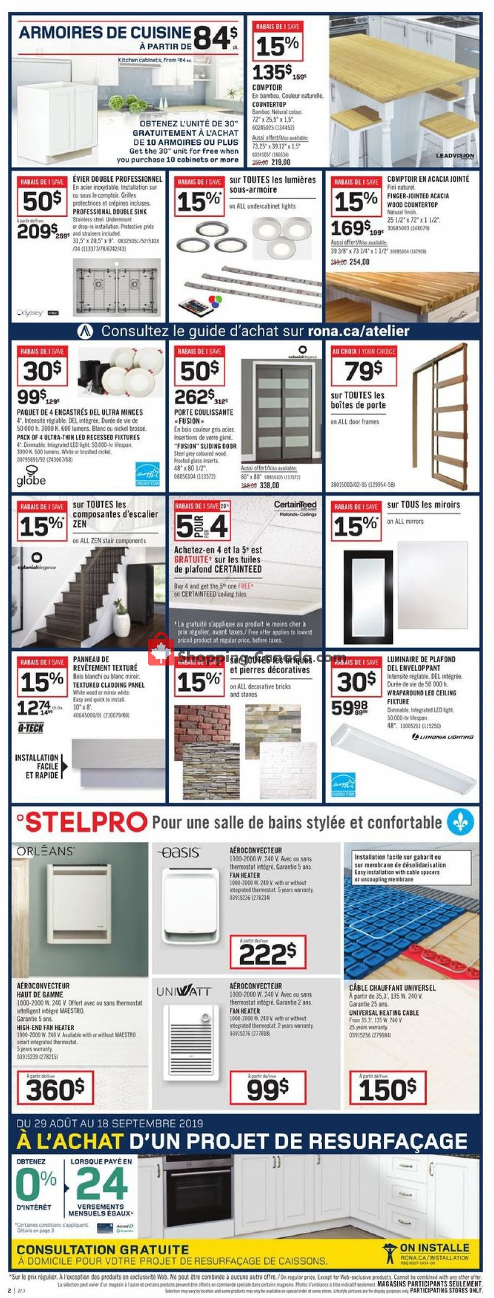 Rona flyer from Thursday September 5, 2019 to Wednesday September 11, 2019 - page 2