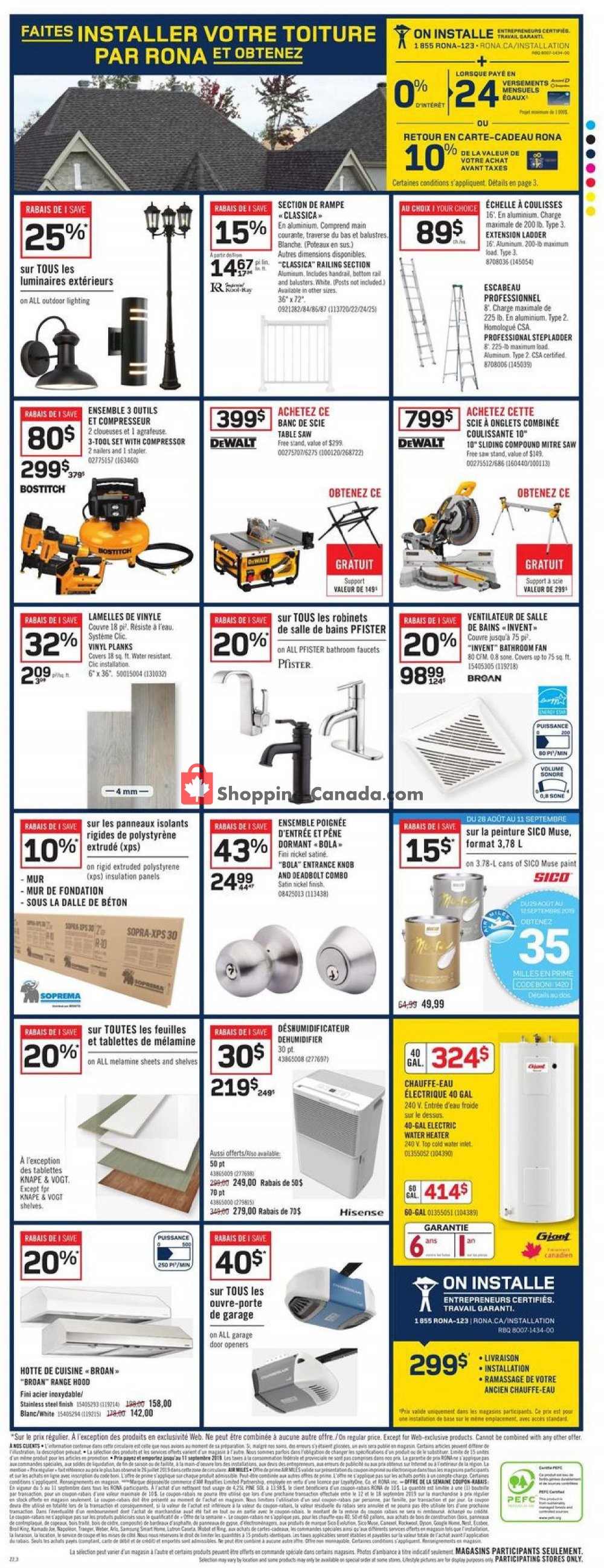 Rona flyer from Thursday September 5, 2019 to Wednesday September 11, 2019 - page 6