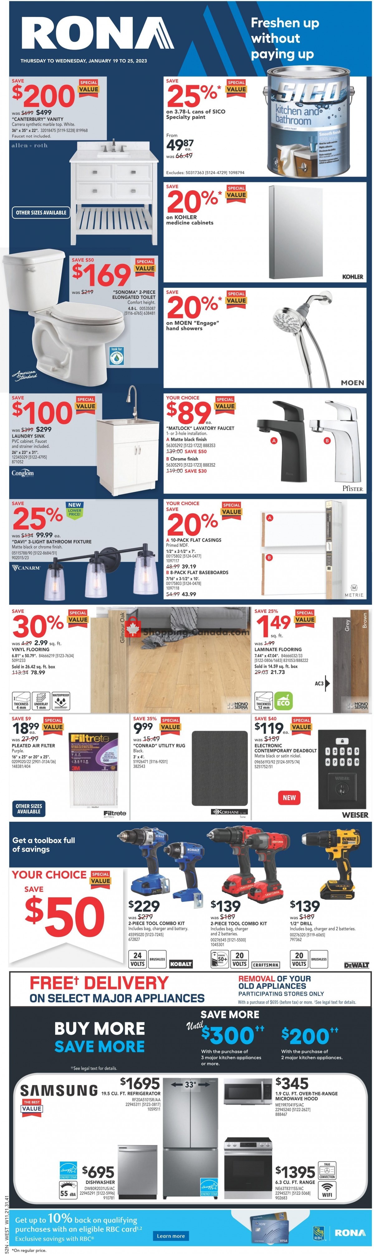 Rona flyer from Thursday January 19, 2023 to Wednesday January 25, 2023 - page 1
