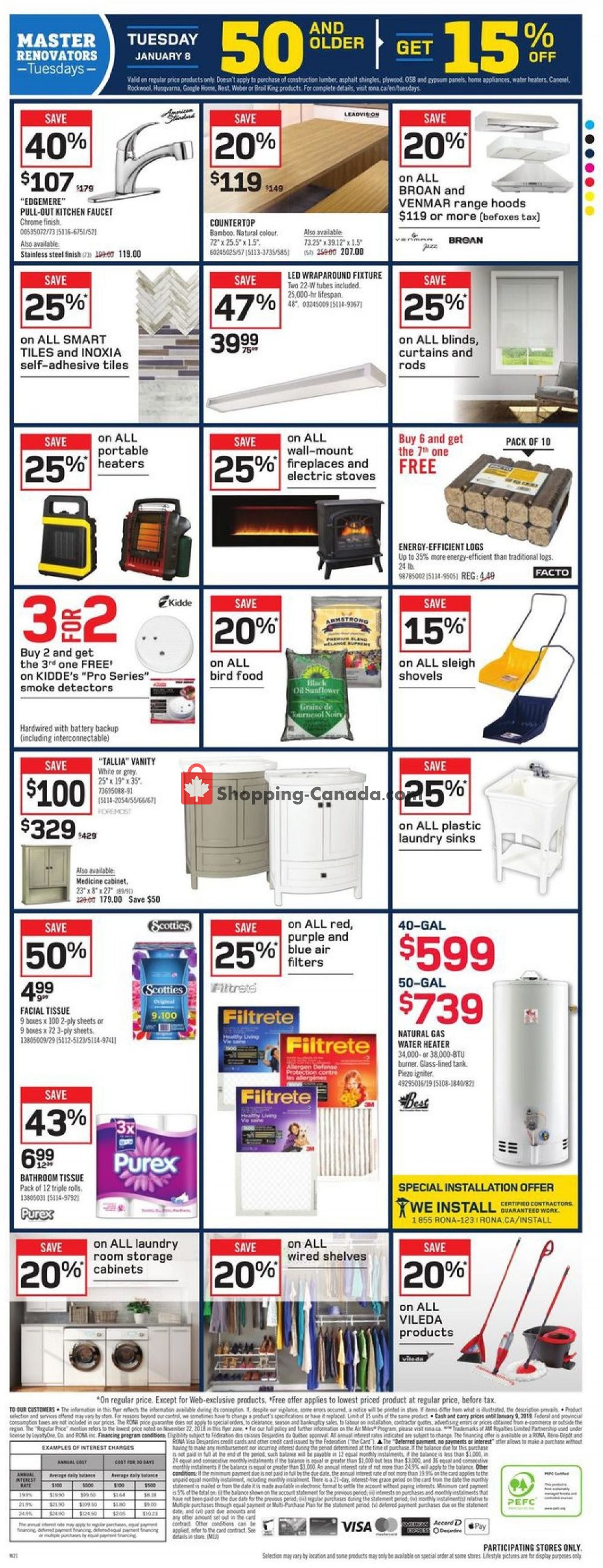 Rona flyer from Thursday January 3, 2019 to Wednesday January 9, 2019 - page 4