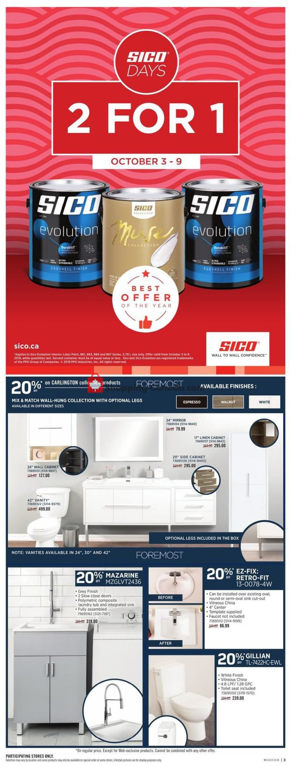 Rona flyer from Thursday October 3, 2019 to Wednesday October 9, 2019 - page 3