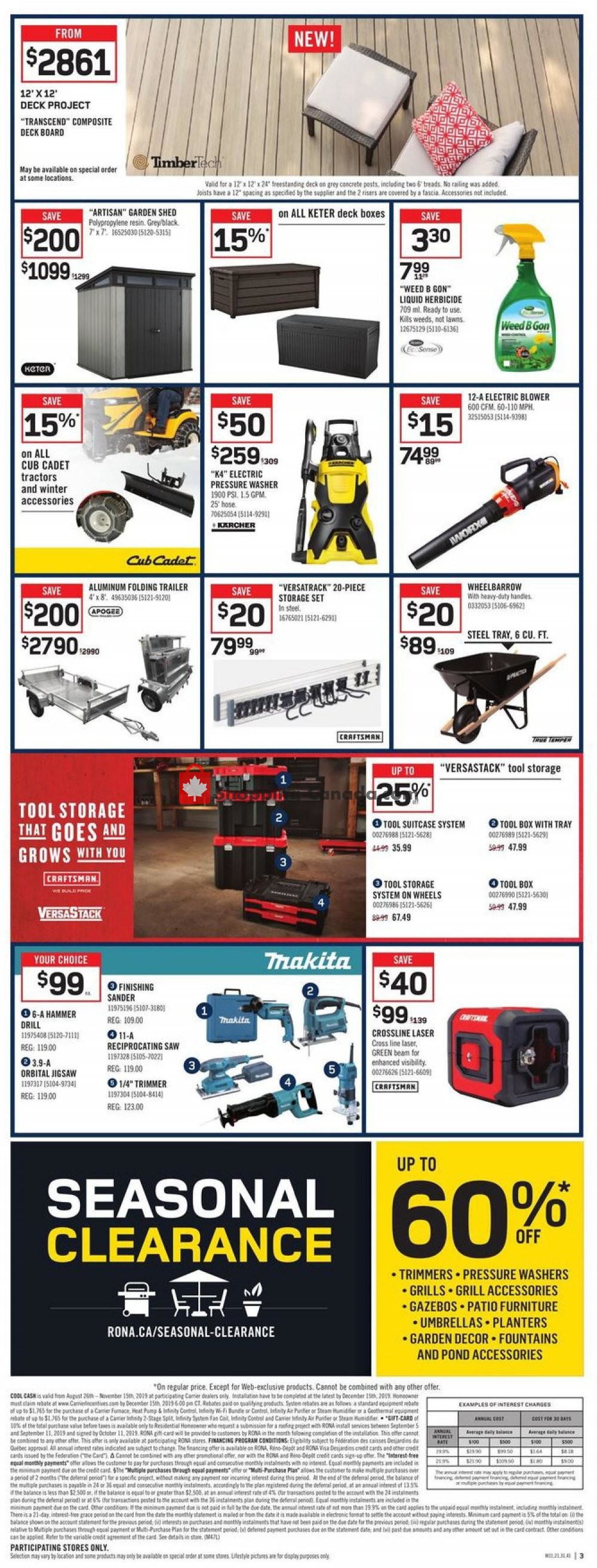 Rona flyer from Thursday September 5, 2019 to Wednesday September 11, 2019 - page 3