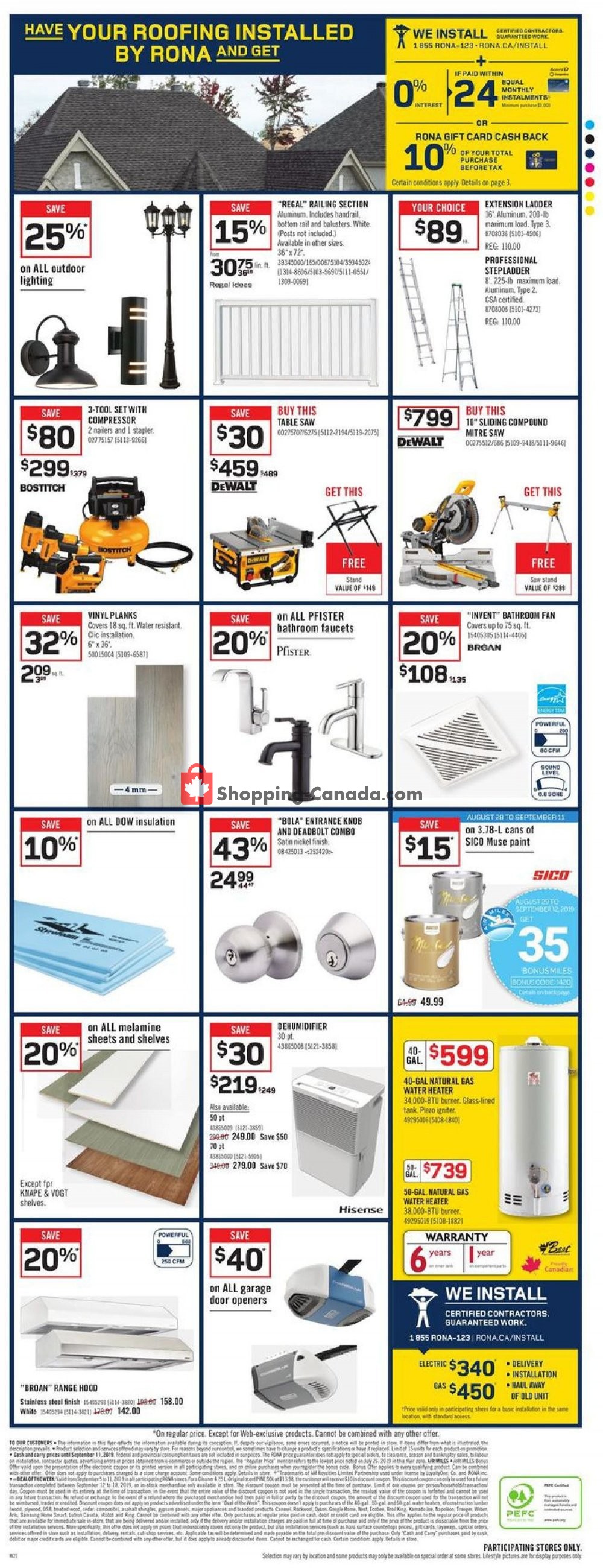 Rona flyer from Thursday September 5, 2019 to Wednesday September 11, 2019 - page 6