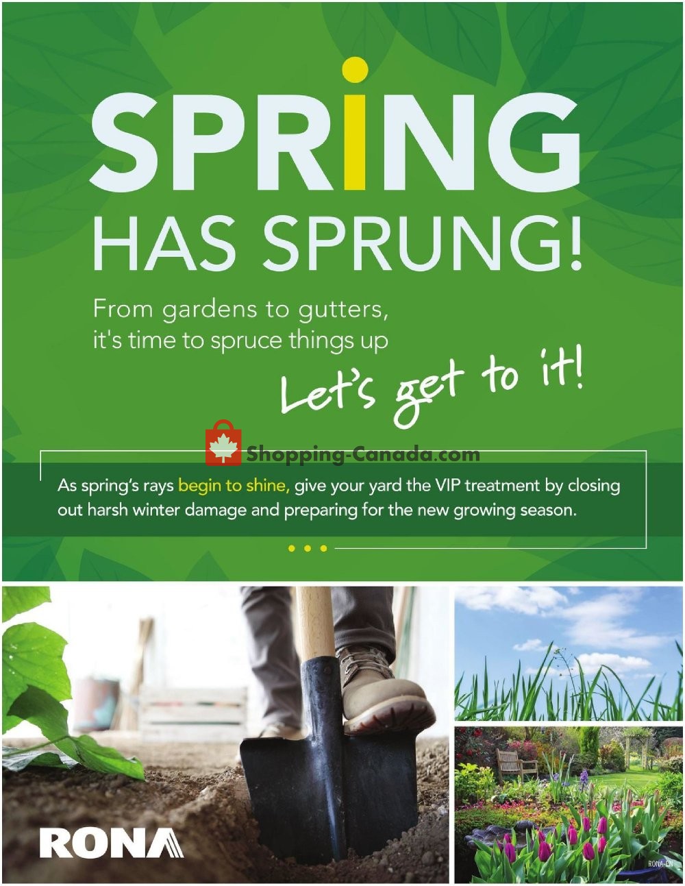 Rona Canada, flyer (Spring Has Sprung) March 5 April 29, 2020