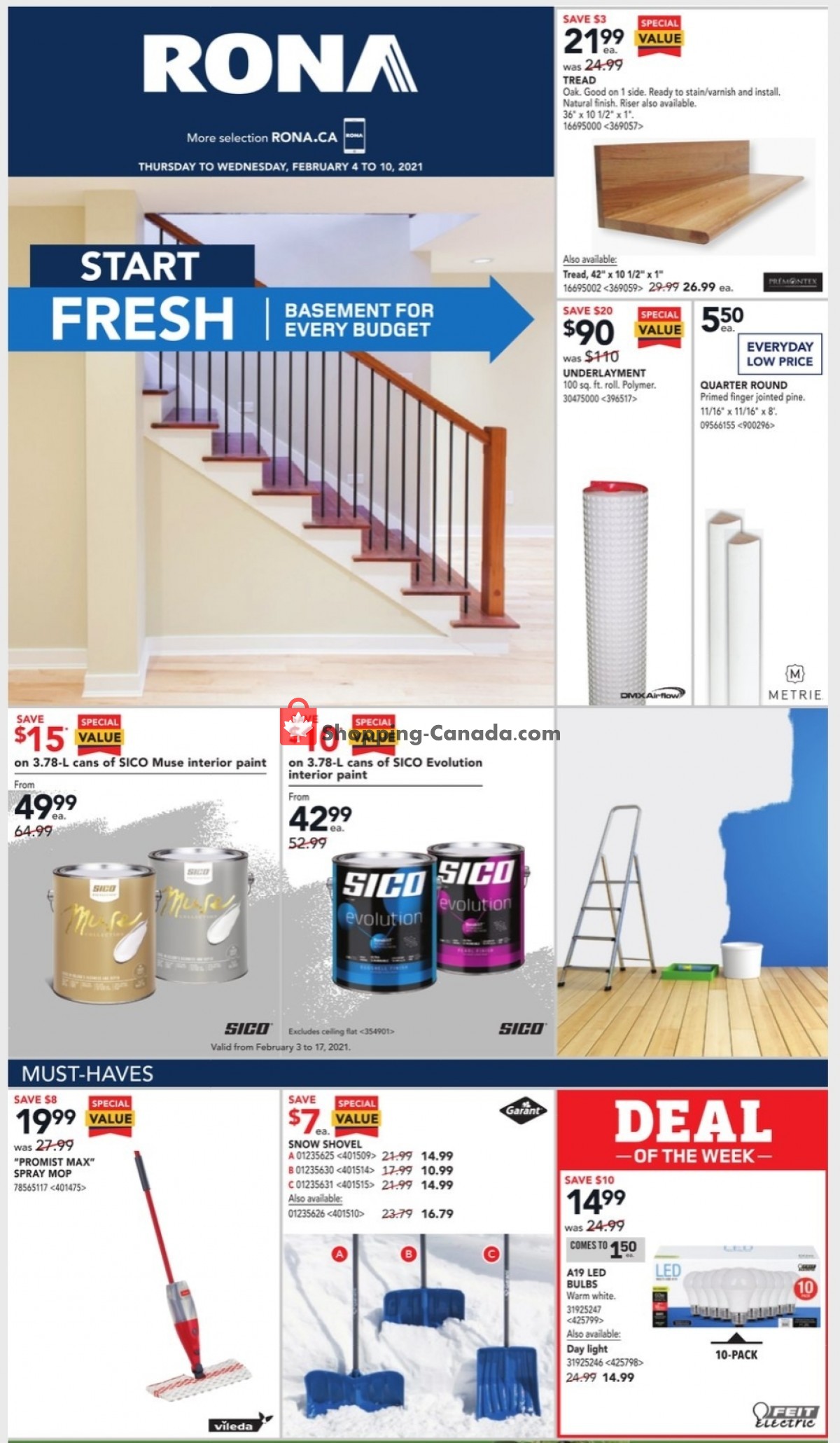 Rona Canada, flyer (Start Fresh ON) February 4 February 10, 2021