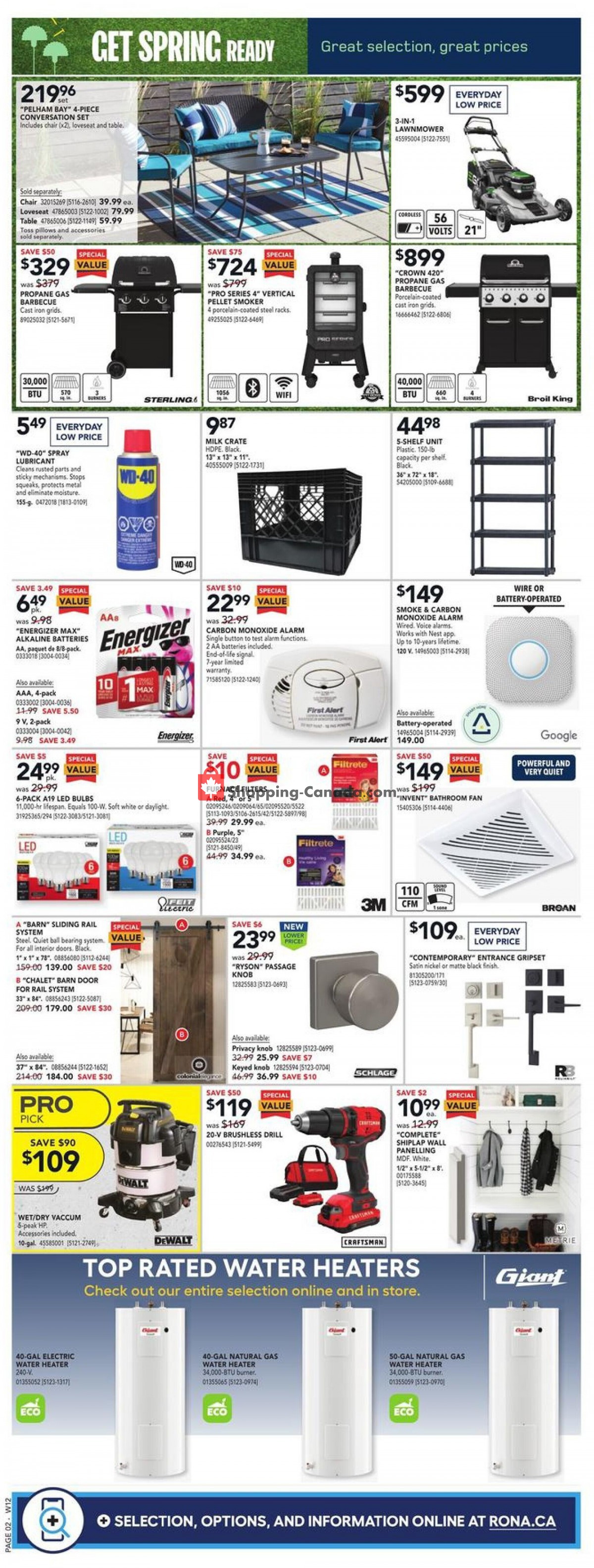 Rona Canada, flyer (Start Fresh West) March 10 March 16, 2022