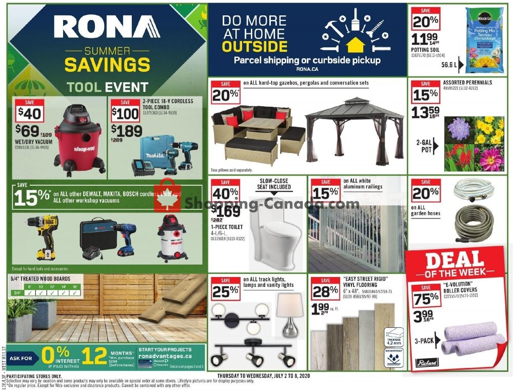 Rona Canada, flyer (Summer Savings BC) July 2 July 8, 2020