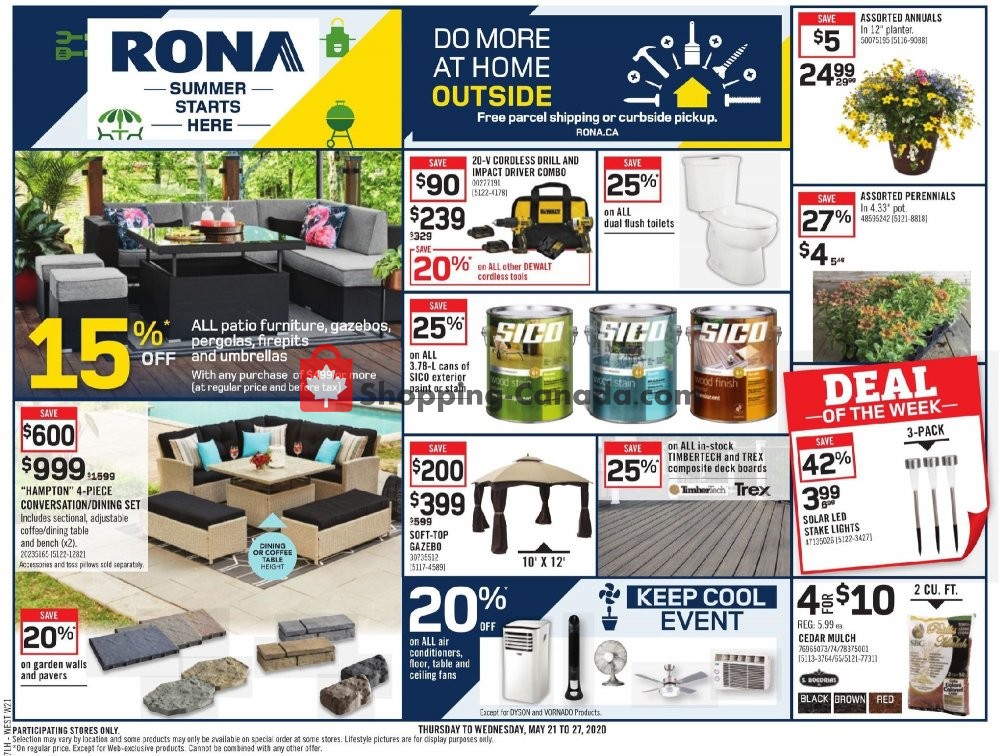 Rona flyer from Thursday May 21, 2020 to Wednesday May 27, 2020 - page 1