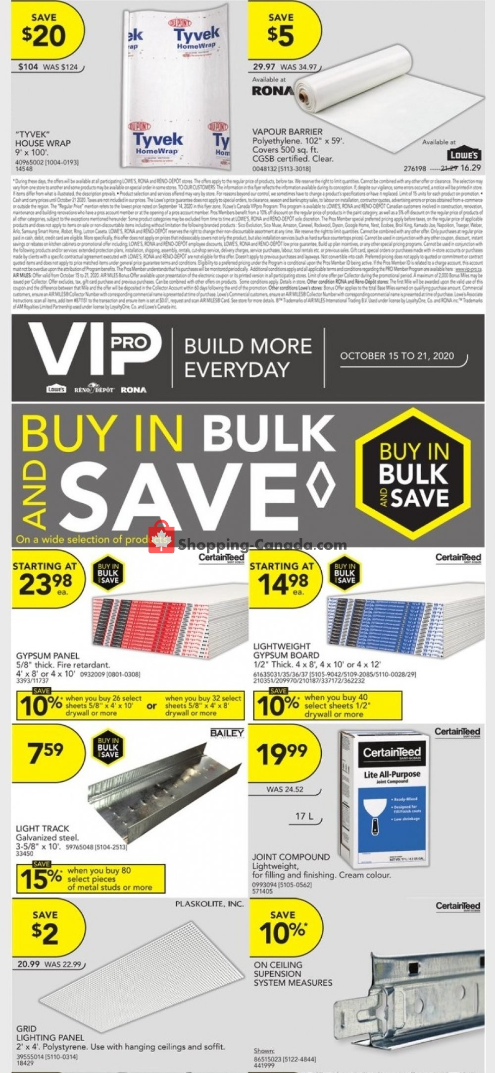 Rona flyer from Thursday October 15, 2020 to Wednesday October 21, 2020 - page 3