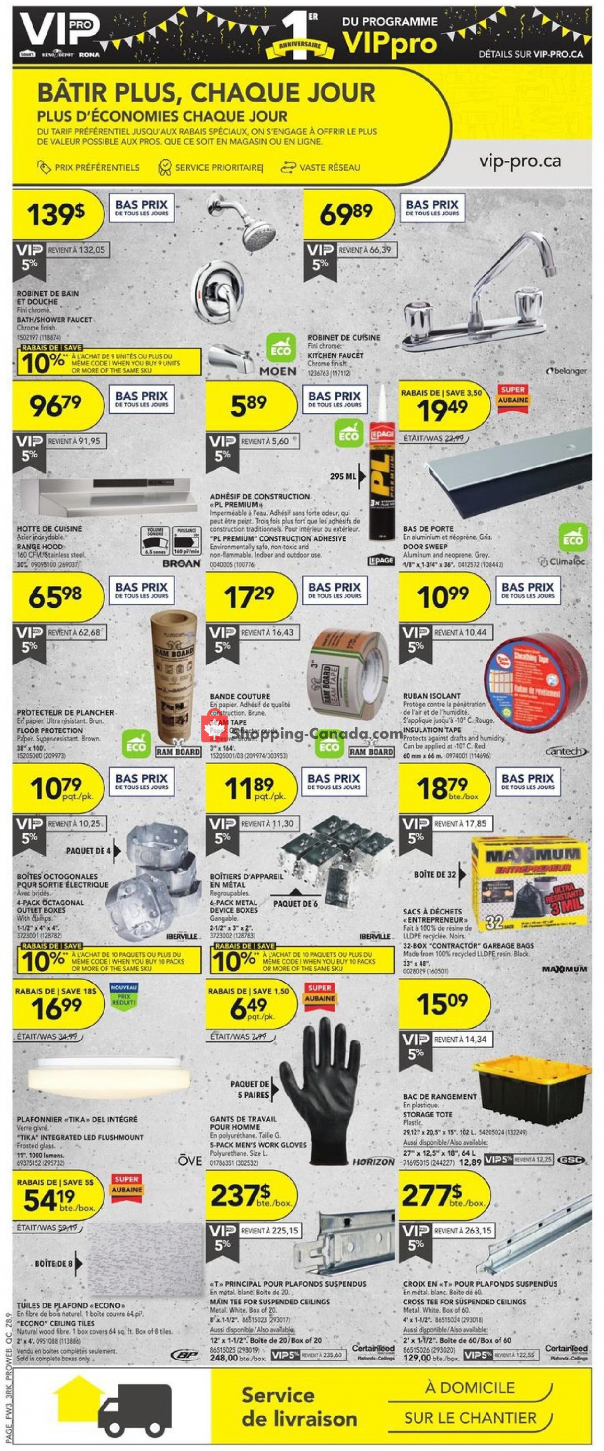 Rona flyer from Thursday September 9, 2021 to Wednesday September 15, 2021 - page 3