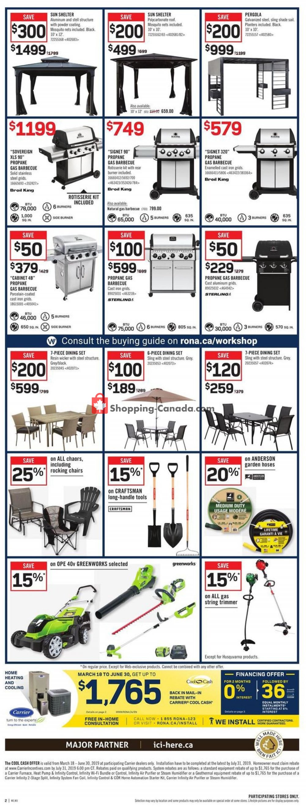 Rona flyer from Thursday April 18, 2019 to Wednesday April 24, 2019 - page 2
