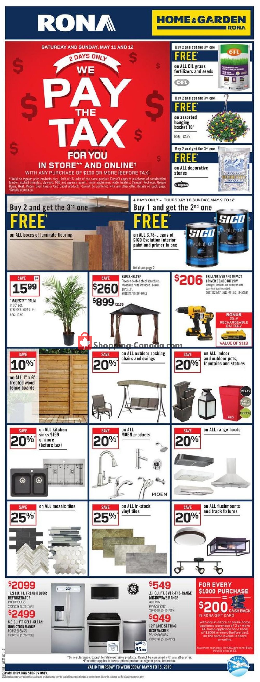 Rona flyer from Thursday May 9, 2019 to Wednesday May 15, 2019 - page 1