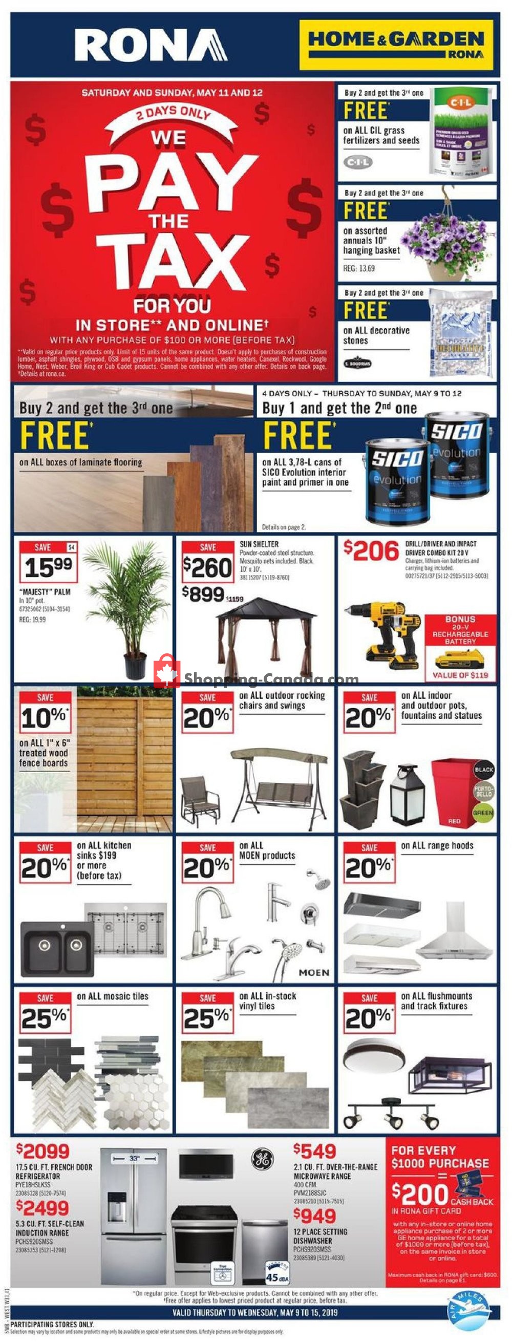 Rona flyer from Thursday May 9, 2019 to Wednesday May 15, 2019 - page 1