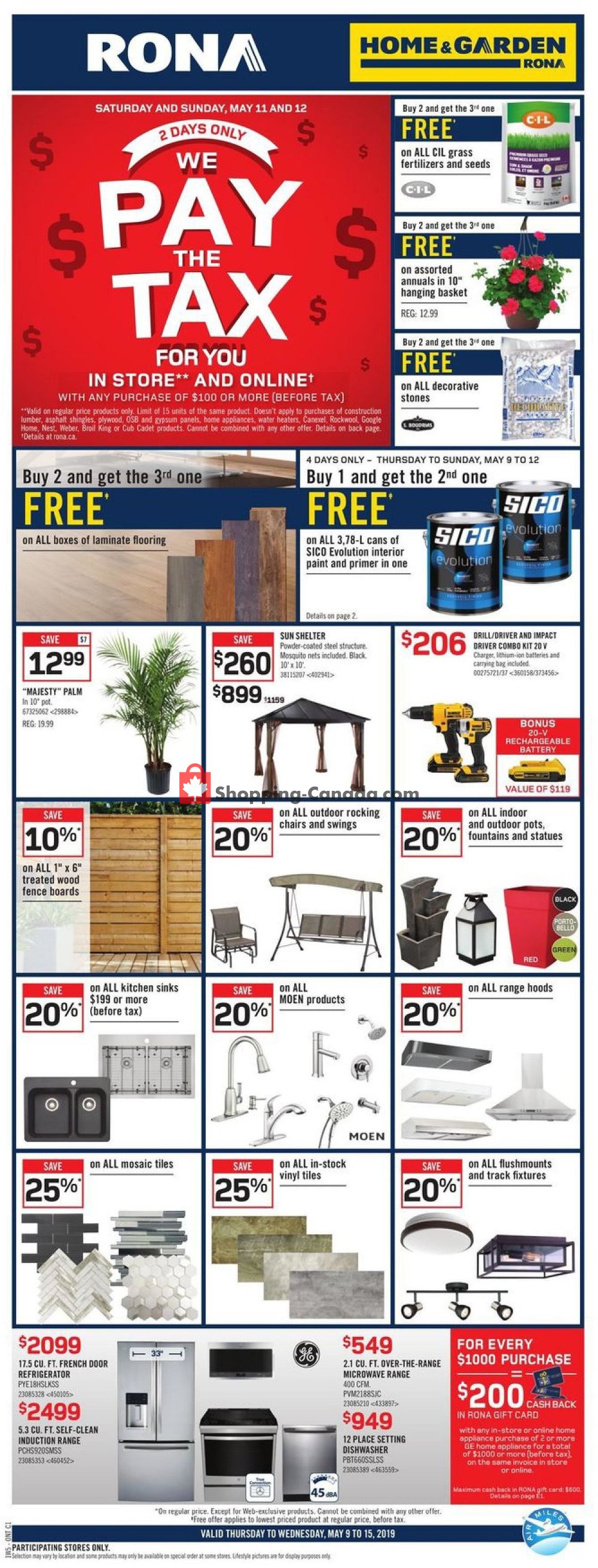 Rona flyer from Thursday May 9, 2019 to Wednesday May 15, 2019 - page 1