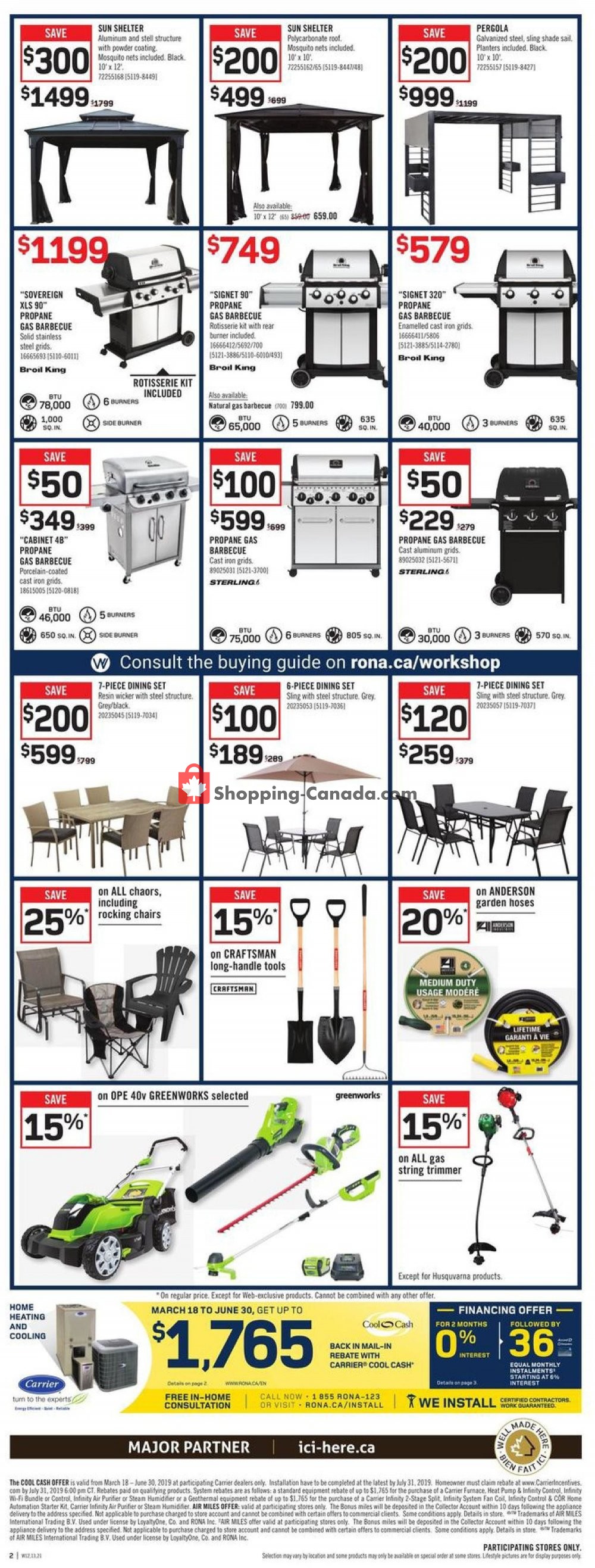 Rona flyer from Thursday April 18, 2019 to Wednesday April 24, 2019 - page 2