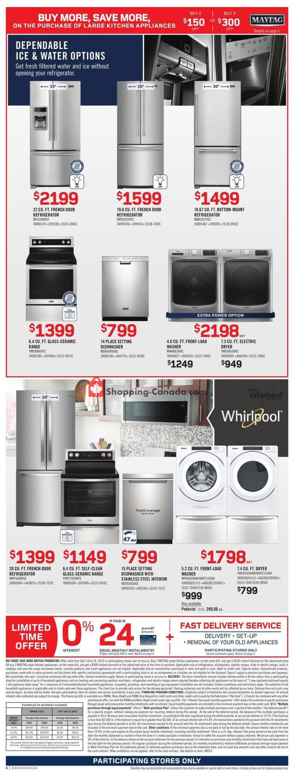Rona flyer from Thursday April 18, 2019 to Wednesday April 24, 2019 - page 4