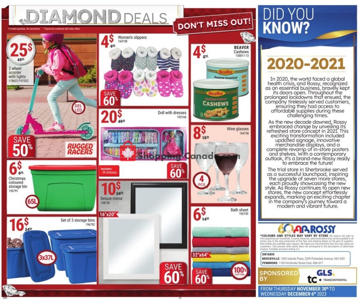 Rossy flyer from Thursday November 30, 2023 to Wednesday December 6, 2023 - page 12