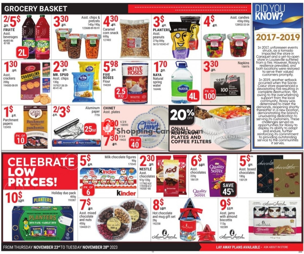 Rossy flyer from Thursday November 23, 2023 to Wednesday November 29, 2023 - page 11