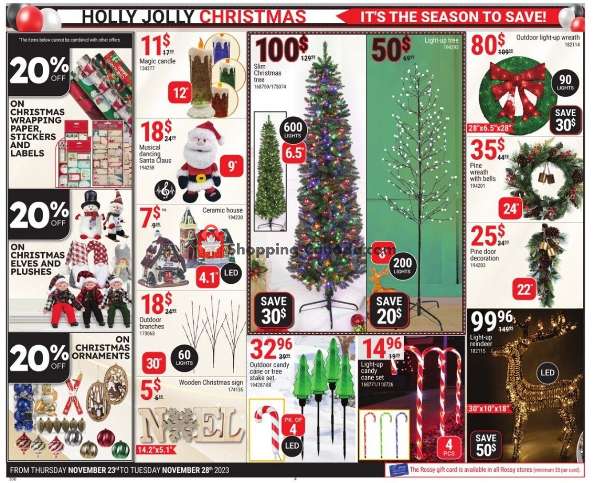 Rossy flyer from Thursday November 23, 2023 to Wednesday November 29, 2023 - page 4