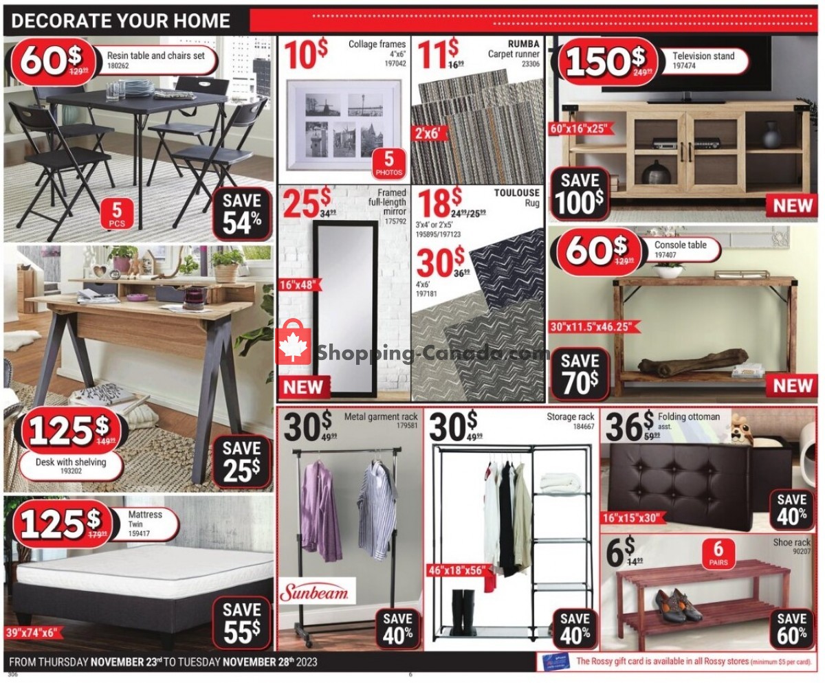 Rossy flyer from Thursday November 23, 2023 to Wednesday November 29, 2023 - page 6