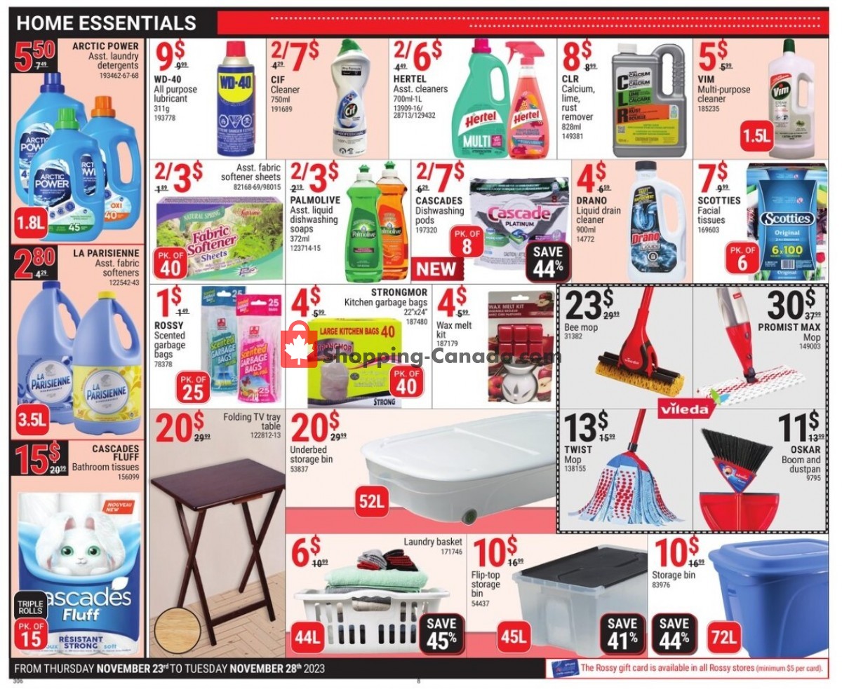 Rossy flyer from Thursday November 23, 2023 to Wednesday November 29, 2023 - page 8