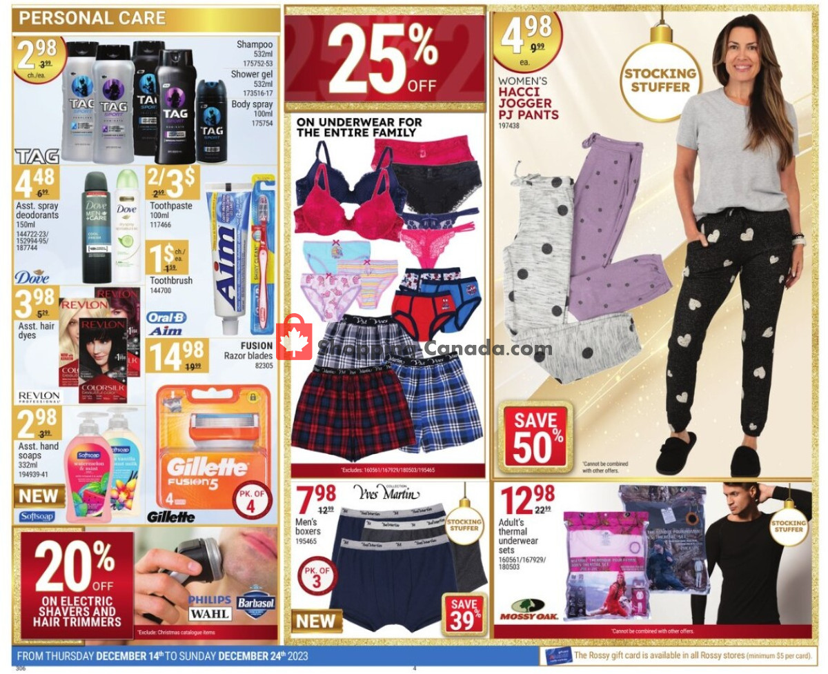 Rossy flyer from Thursday December 14, 2023 to Sunday December 24, 2023 - page 4