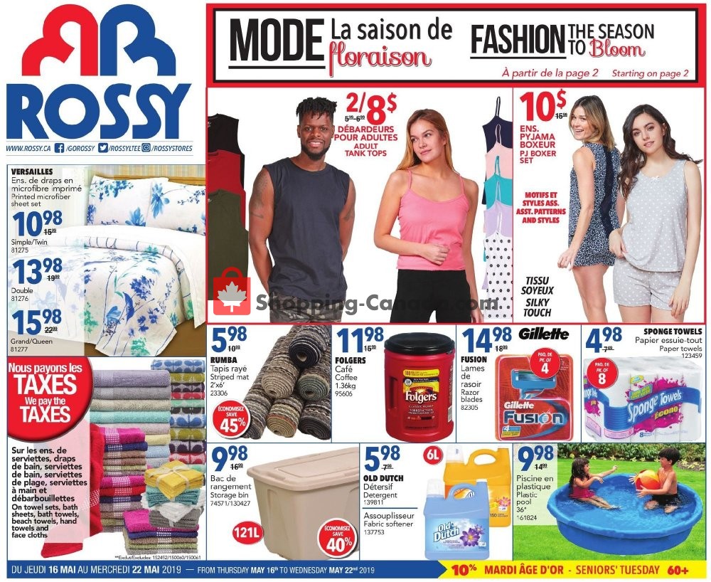 Rossy flyer from Thursday May 16, 2019 to Wednesday May 22, 2019 - page 1