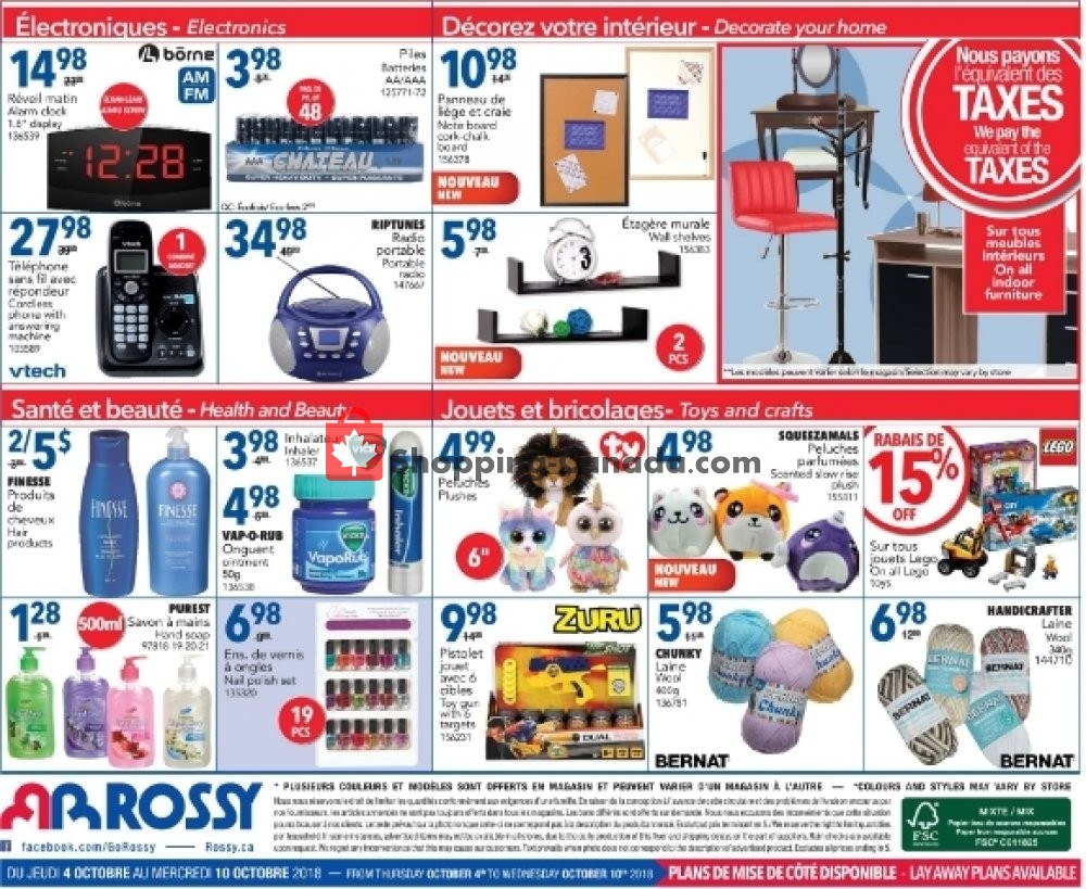 Rossy flyer from Thursday October 4, 2018 to Wednesday October 10, 2018 - page 8