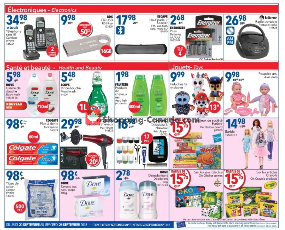 Rossy flyer from Thursday September 20, 2018 to Wednesday September 26, 2018 - page 11