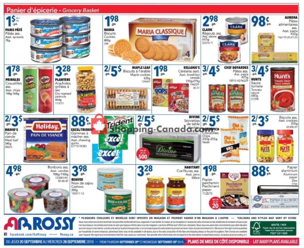 Rossy flyer from Thursday September 20, 2018 to Wednesday September 26, 2018 - page 12