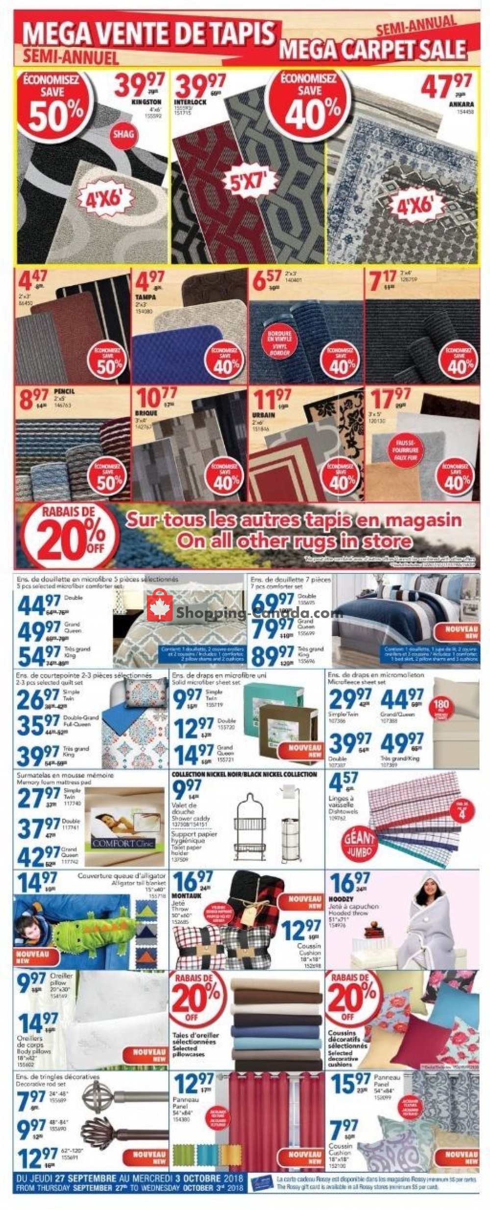 Rossy flyer from Thursday September 27, 2018 to Wednesday October 3, 2018 - page 3