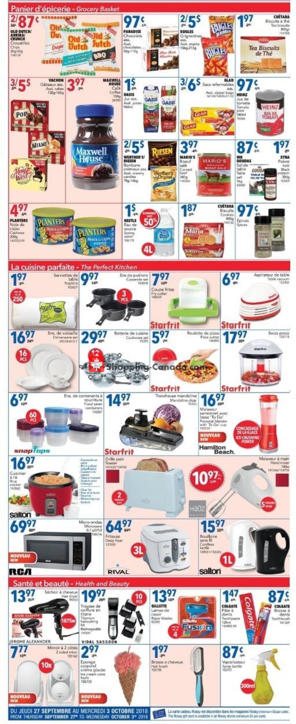 Rossy flyer from Thursday September 27, 2018 to Wednesday October 3, 2018 - page 5