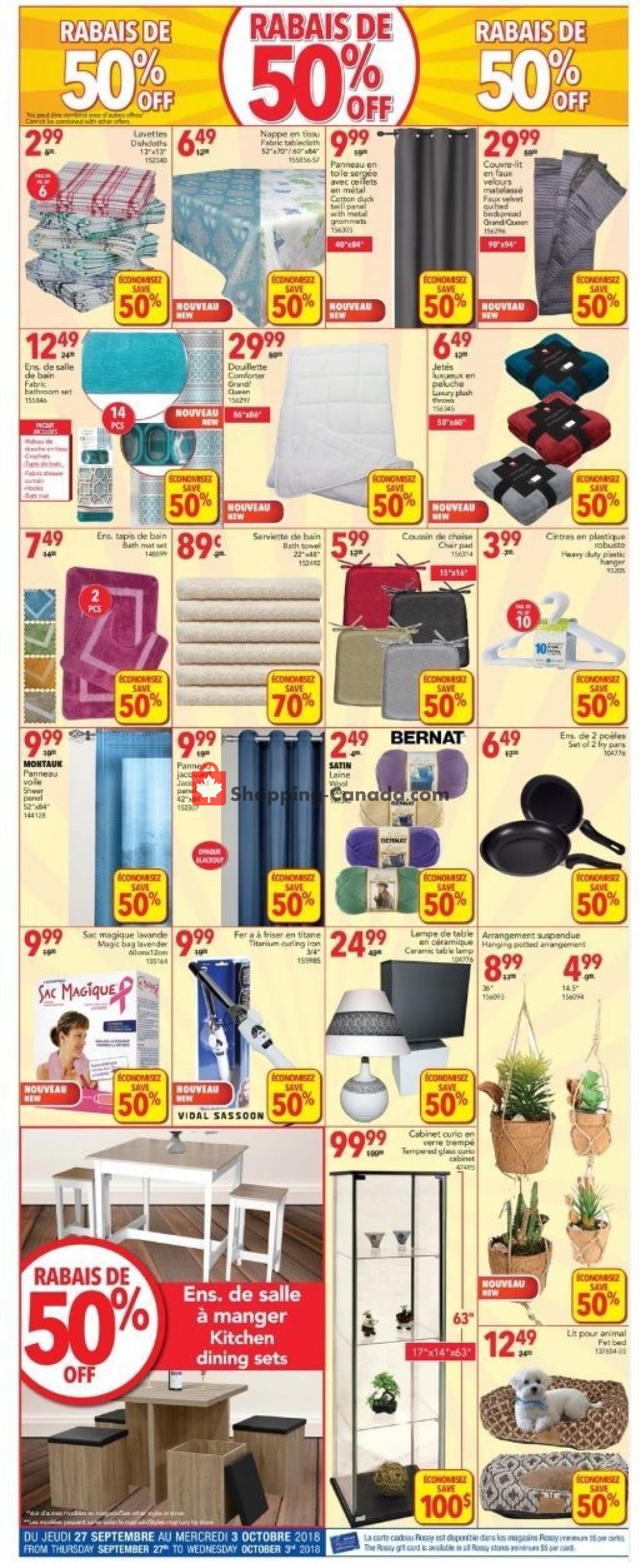 Rossy flyer from Thursday September 27, 2018 to Wednesday October 3, 2018 - page 7