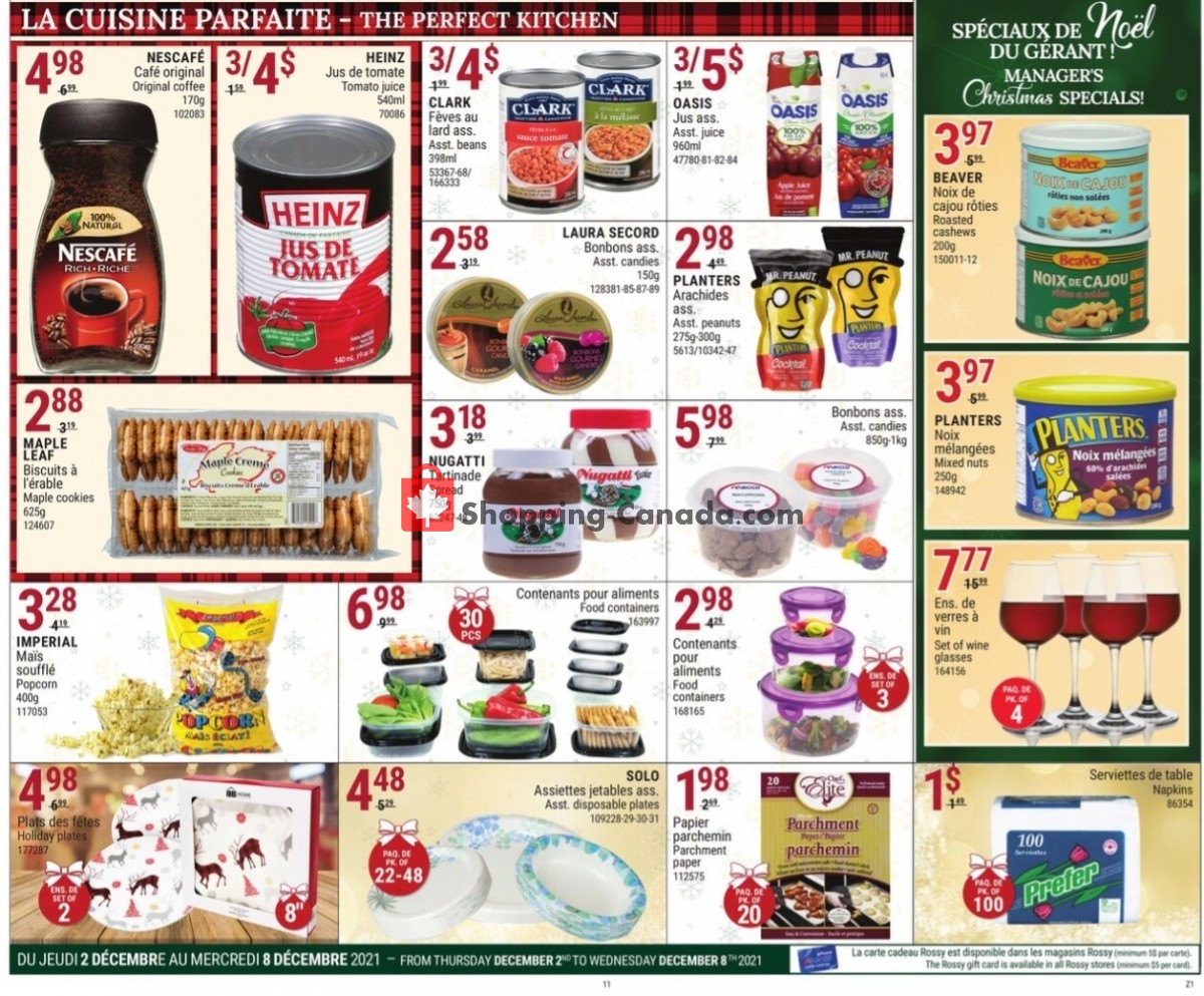 Rossy flyer from Thursday December 2, 2021 to Wednesday December 8, 2021 - page 11