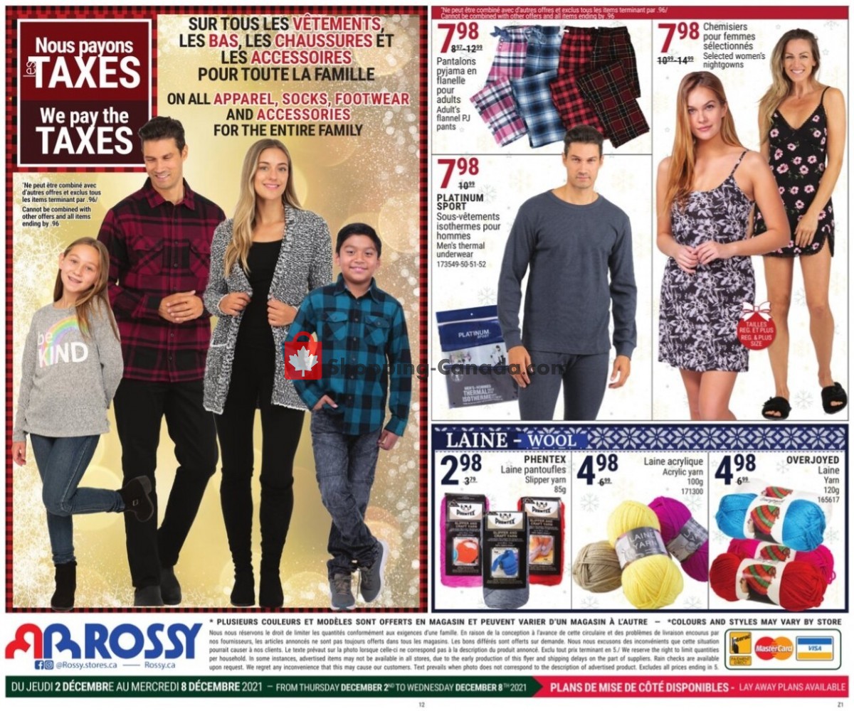 Rossy flyer from Thursday December 2, 2021 to Wednesday December 8, 2021 - page 12