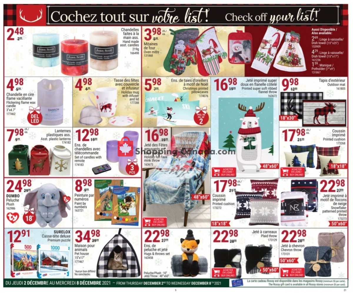 Rossy flyer from Thursday December 2, 2021 to Wednesday December 8, 2021 - page 5