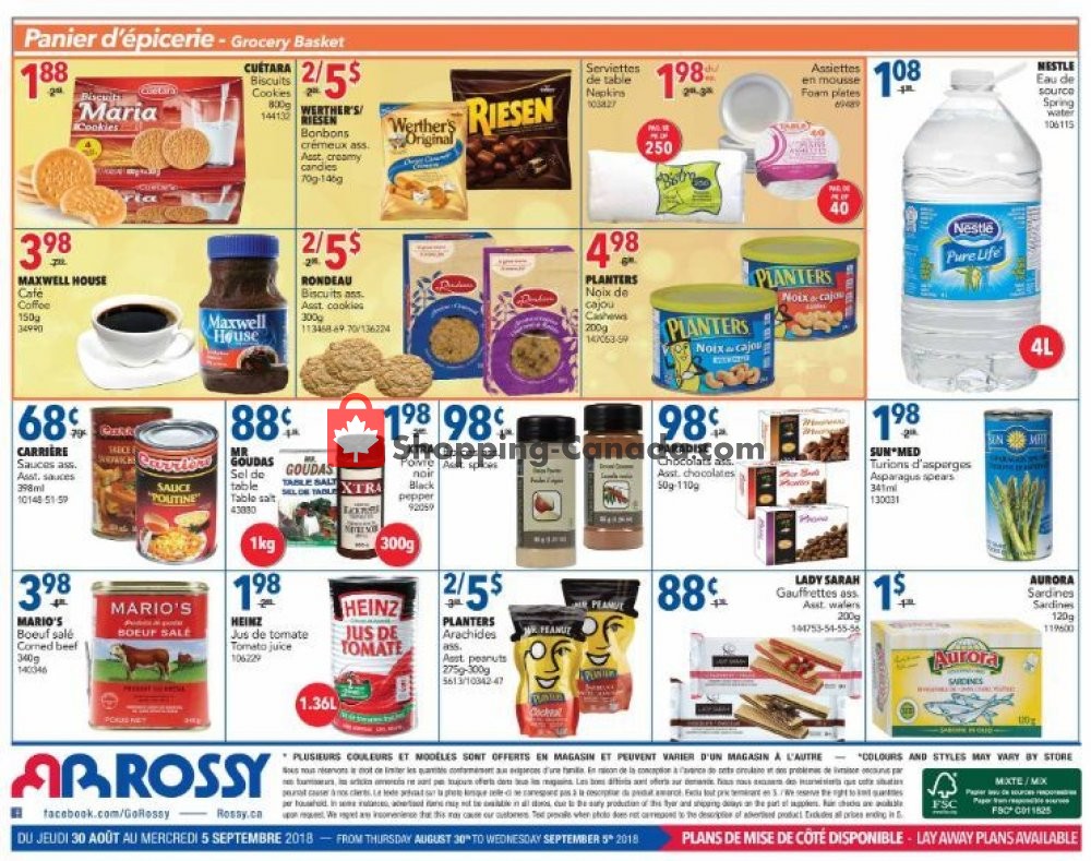 Rossy flyer from Thursday August 30, 2018 to Wednesday September 5, 2018 - page 8