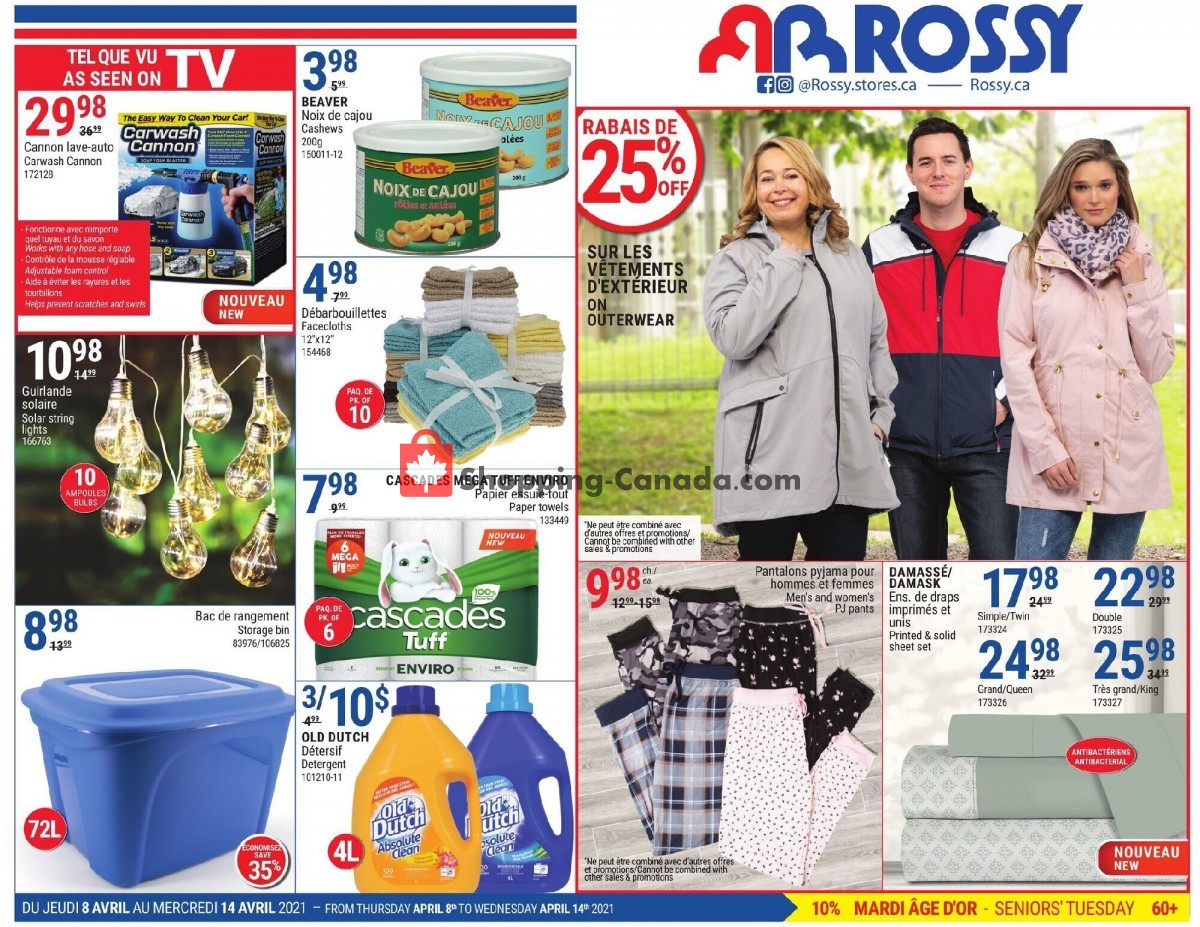 Rossy flyer from Thursday April 8, 2021 to Wednesday April 14, 2021 - page 1
