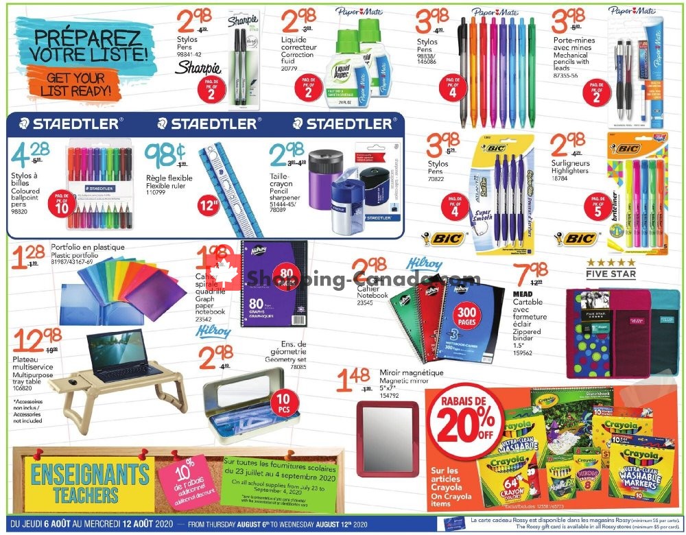 Rossy flyer from Thursday August 6, 2020 to Wednesday August 12, 2020 - page 3